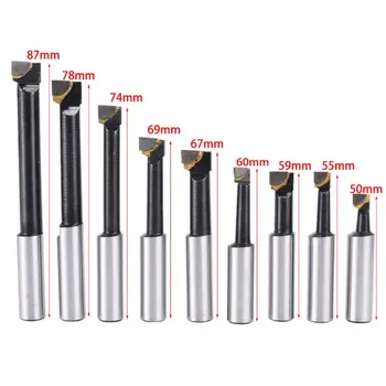 

9 Piece Carbide Tip Boring Bar Set shank lathe tools NEW