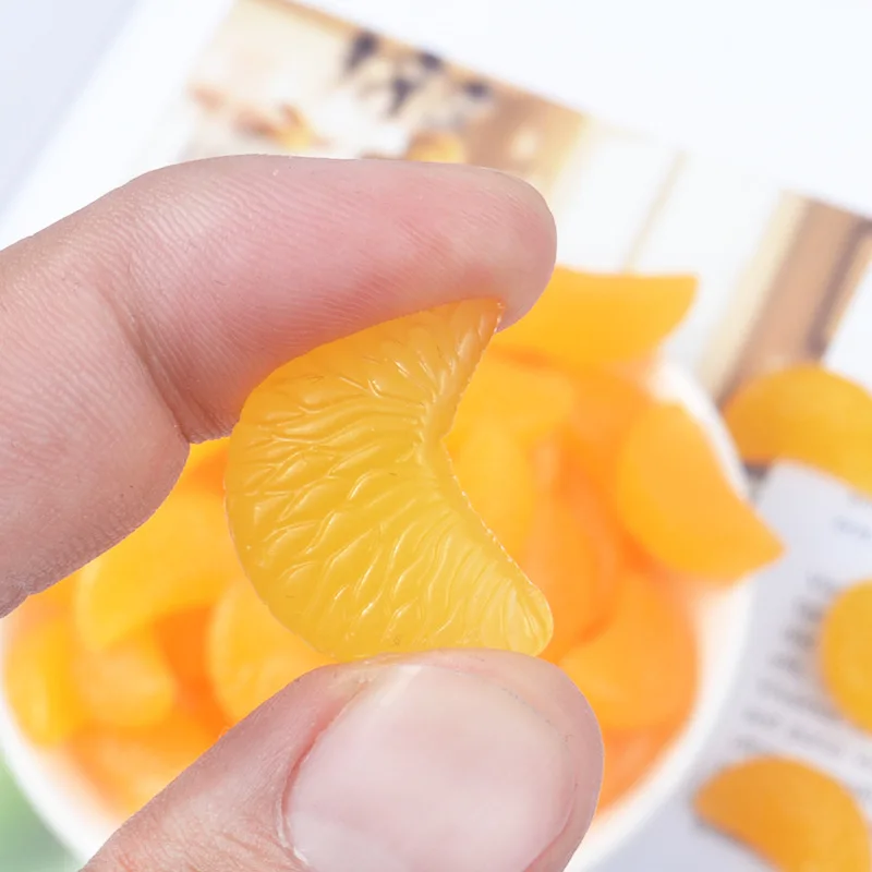 20 шт/сер DIY фруктовые кусочки апельсина поставки слаймов игрушка добавки поплавок наполнитель комплект пушистые грязи аксессуары мини слизи глина детей