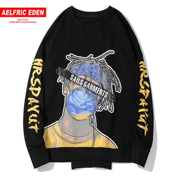 

Aelfric Eden Cool Boy Letter Printed Casual Mens Sweatshirts 2019 Harajuku Streetwear Fashion Hip Hop Cotton Oversized Pullovers