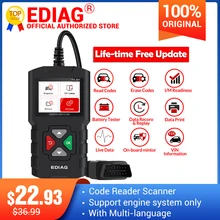 Диагностический сканер Ediag YA201 OBD2 OBD 2, считыватель кодов двигателя, инструмент для диагностики автомобиля, многоязычный сканер ODB2 с бесплатным обновлением Диагностический сканер Ediag YA201 OBD2 OBD 2, считыватель кодов двигателя, инструмент для диагностики автомобиля, многоязычный сканер ODB2 с бесплатным обновлением