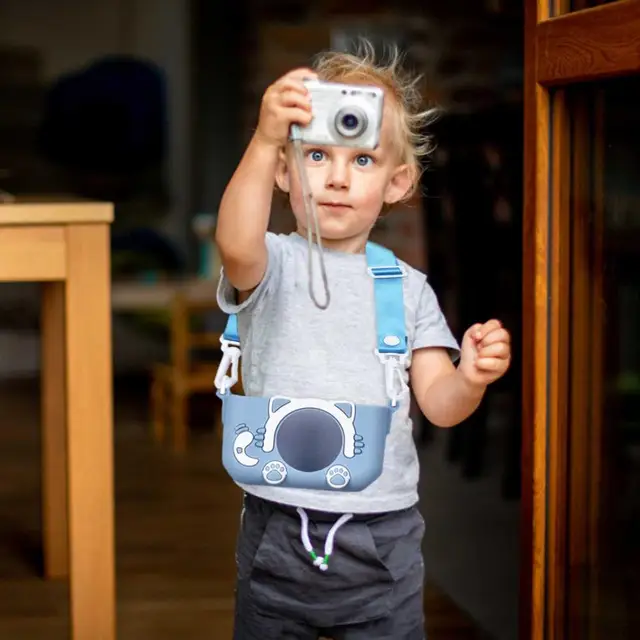 Children's Camera Silicone Shell Easy To Adjust Cartoon SLR Digital Children's Camera Silicone Case Anti-fall Protection Camera 5
