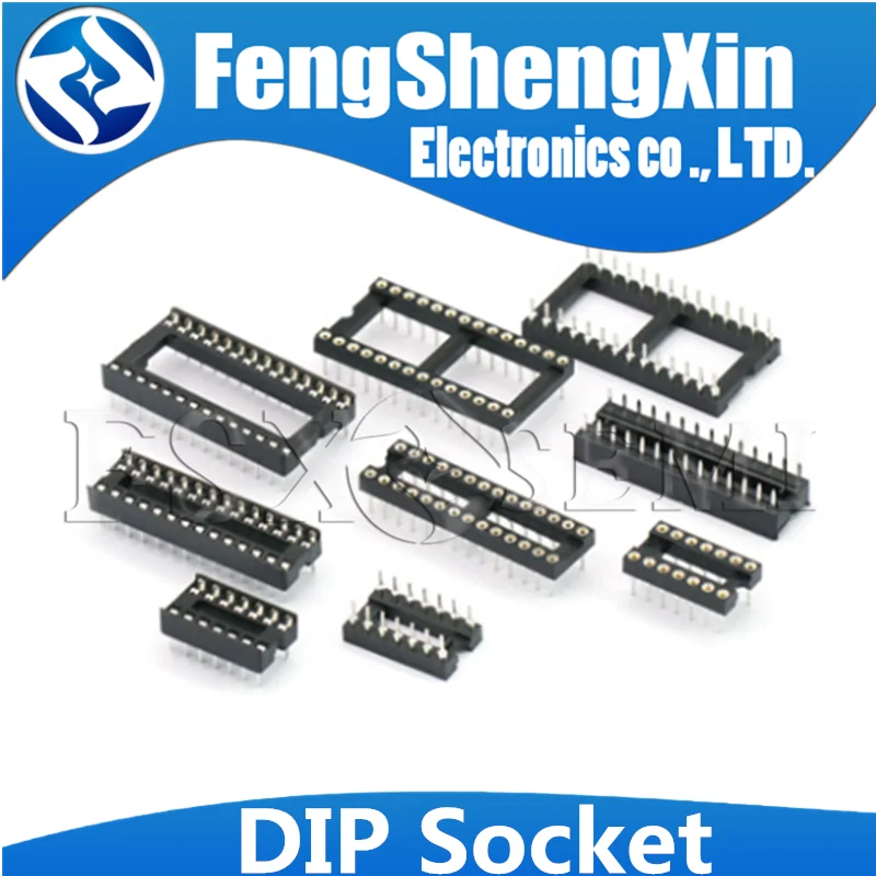 IC Sockets 10pcs Square hole IC Sockets DIP6 DIP8 DIP14 DIP16 DIP18 DIP20 DIP28 DIP40 Connector DIP Socket 6 8 14 16 18 20 24 28 40 pins