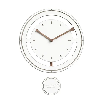 

Modern Design Wall Clock Pendulum Silent Creative Glow In The Dark Clock Living Room Simple Wandklokken Wall Clock Quartz AA50WC