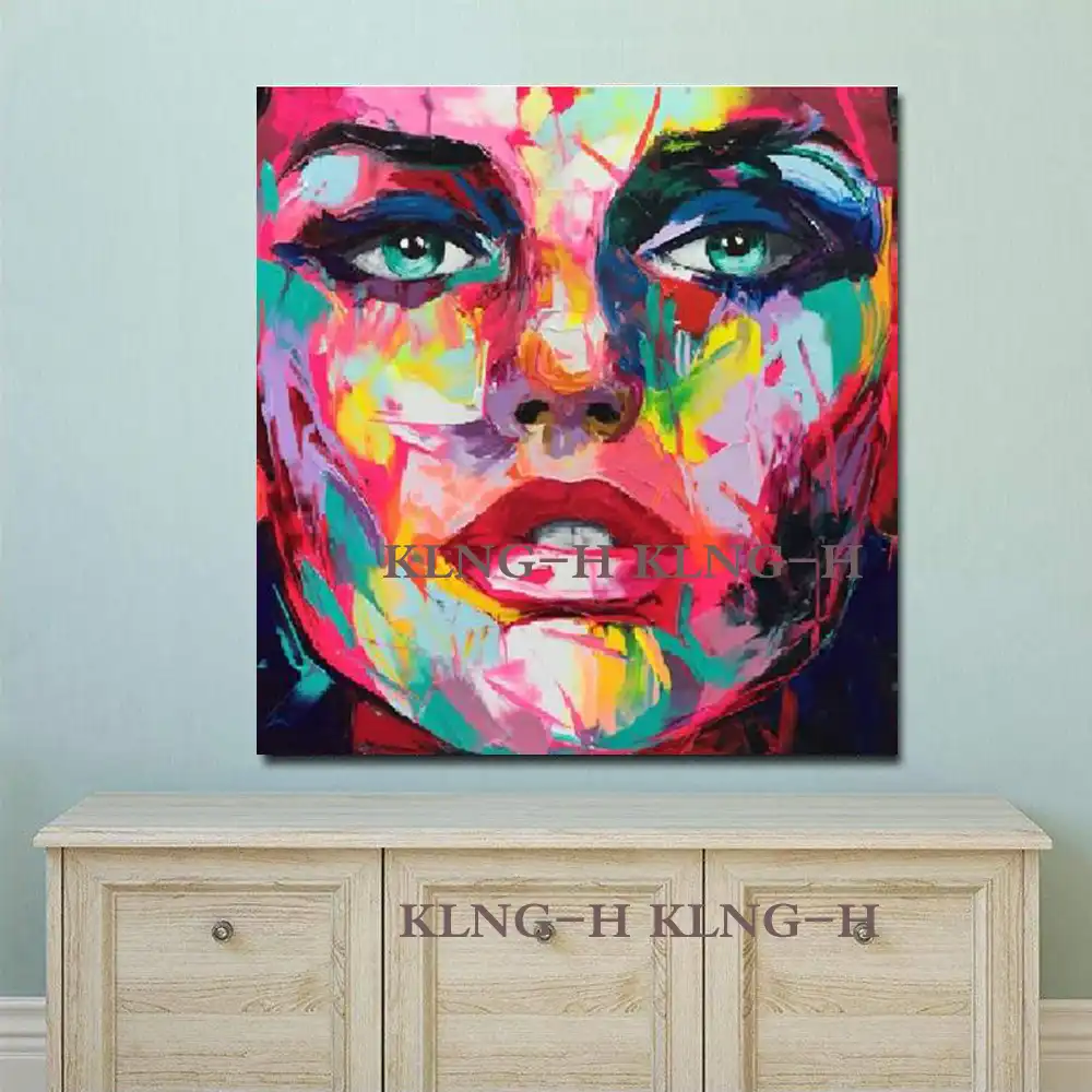 100 Pintado A Mano Hermosa Pared Arte Cool Chica Figura Retrato