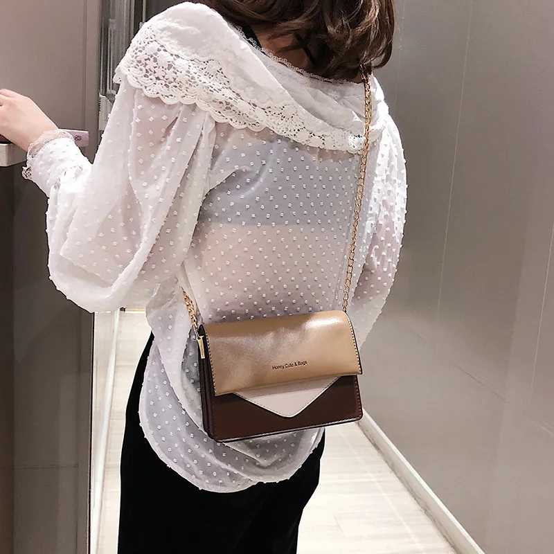 

New Arrival Bag Women's Spring And Summer 2019 New Style Fashion Casual Hong Kong Style WOMEN'S Bag CHIC Versatile Fashion Chain