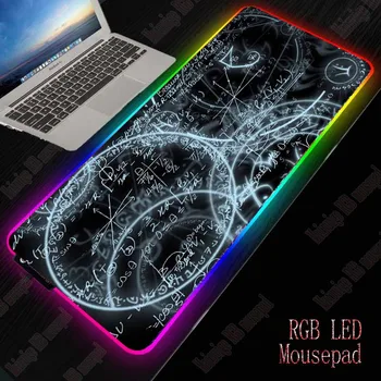 

Yuzuoan Large RGB HD Notebook Keyboard Pad USB LED Lighting Backlight Comfortable Non-slip Table Mat Custom RGB Gaming Mouse Pad