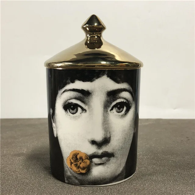 Подсвечник Fornasetti Lina, банка с человеческим лицом, канделябр, Ретро стиль, корзина для хранения, керамические кафе, украшение для дома, ювелирная коробка для хранения - Цвет: 9