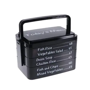 

3 Layers Today's Menu Lunch Box Microwave Bento Box Japanese Style Bento Lunch Container Dinnerware Food Storage Container