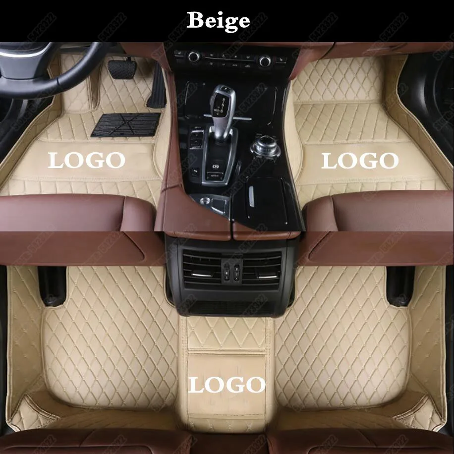 Автомобильные аксессуары, роскошные кожаные автомобильные коврики для Lifan X60 X50 320 330 Lifan 520 620 630 720 820, автомобильные коврики для ног, ковровое покрытие - Название цвета: Beige