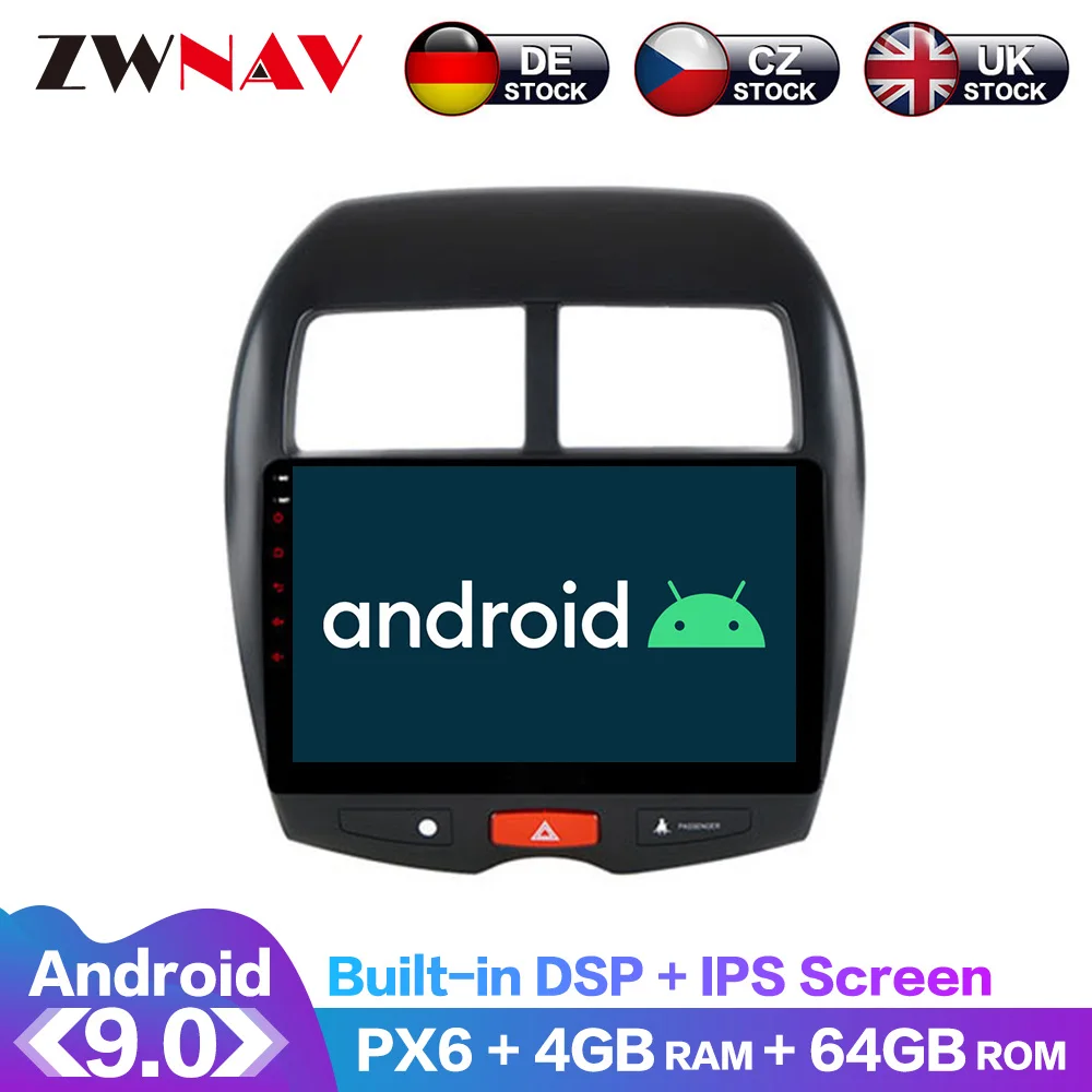 

Android 10 4 + 64G PX6 DSP Автомагнитола автомобильный DVD-плеер GPS-навигация для Mitsubishi ASX 2011 2012 2013 2015 головное устройство мультимедиа