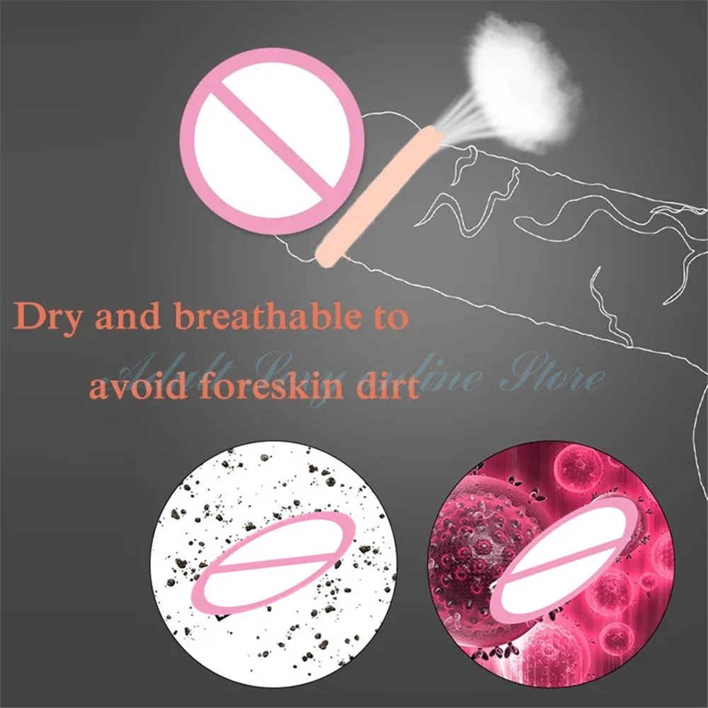 Male Sex Toys 2PCS Silicone Male Foreskin Corrector Resistance Ring Delay Ejaculation Penis Rings Sex Toys for Men Daily/Night Cockring