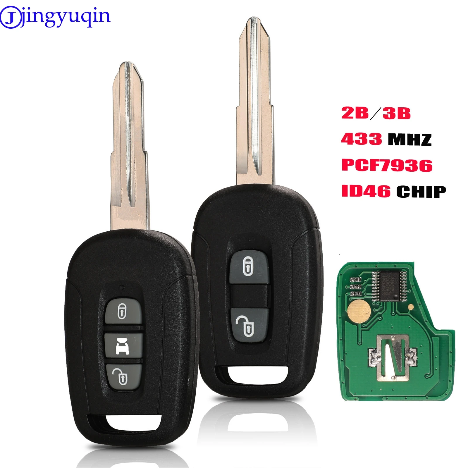 jingyuqin 2B/3B Remote Control Car Key Fob 433MHz ID46 PCF7936 For Chevrolet Captiva Opel Antara | Автомобили и мотоциклы