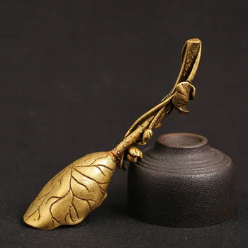 

Lotus Tea Spade Copper Tea Spoon Adorable Tea Taking Supply Decorative Teaspoon