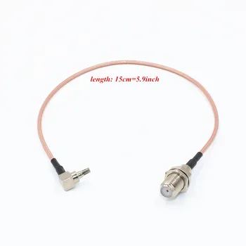 

3G 4G antenna F Female to CRC9 male Connector Splitter Combiner RF Coaxial Pigtail Cable 5.9inch 15cm external adapter