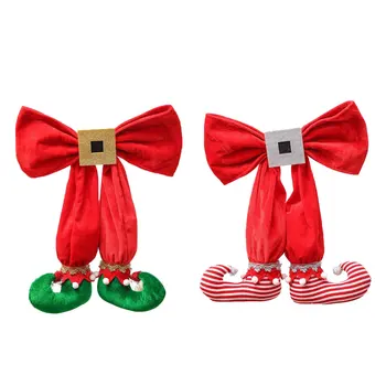 

Christmas Ribbon Bow Large Red Gold Sparkling Glitter Christmas Tree Decoration Handmade Christmas Ornament