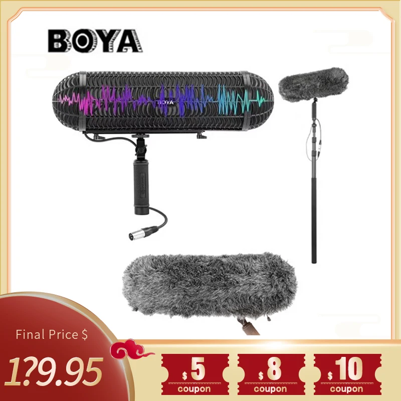Микрофон BOYA с подвеской на ветровое стекло микрофон креплением Shockmount w 3 для