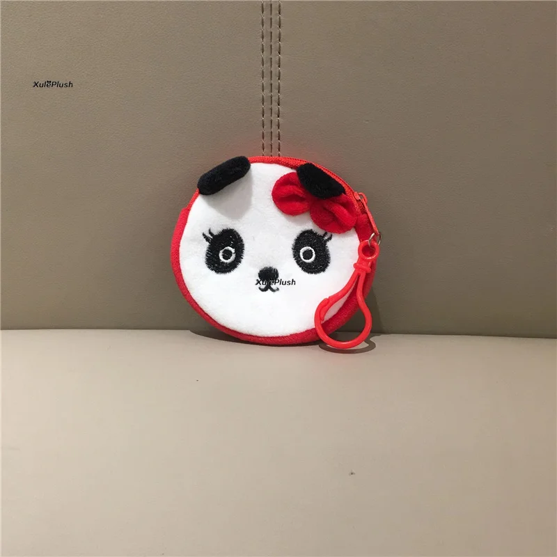 Plush coin purse 7CM Small Hand Belt Plush Purse Panda Plush Coin Bag Pouch