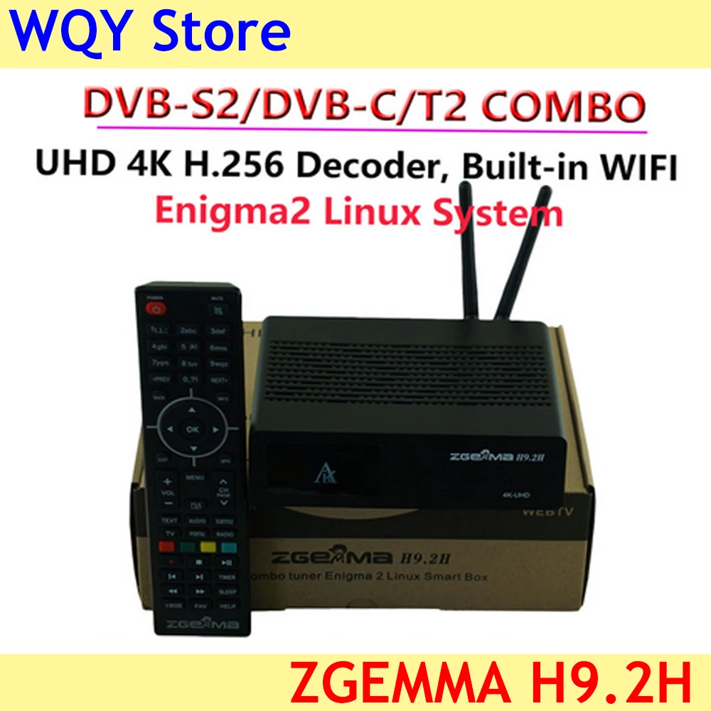 4K спутниковый ТВ приемник zgemma h9.2h DVB-S2X+ DVB-T2/C тюнер Engima2 Linux 4,1 muli-stream iptv stalker bulit в wifi