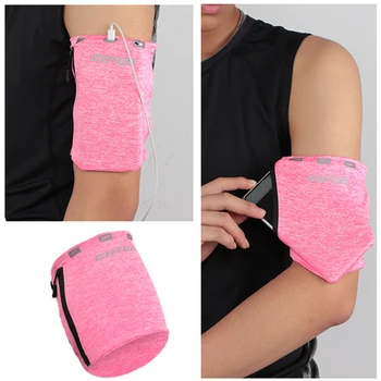 

Wrist Pack Arm Bag Elastic Sports Running Portable Yoga Fitness Armband Mobile Phone Reflective Design Universal Outdoor Gym
