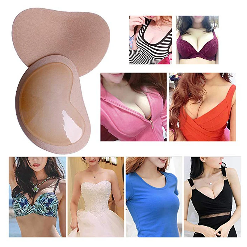 Push Up Invisible Bra Pads Silicone Lift Up Bra Chest Sticker Swimsuit  Breathable Bikini Bra Pad for Women 5
