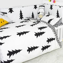 7 шт./компл. Набор для детской кроватки, хлопковые мягкие простыни наволочка детская кроватка бампер детская кроватка Beeding набор для детей, рисунок в полоску постельное белье