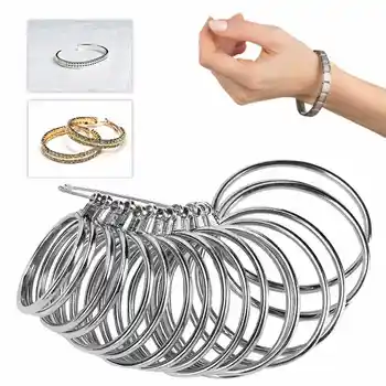 

transparent epoxy resin Bracelet Measurement Alloy Metal Adjustable Jewelry Bracelet Wrist Size Measuring Tool silicone mold