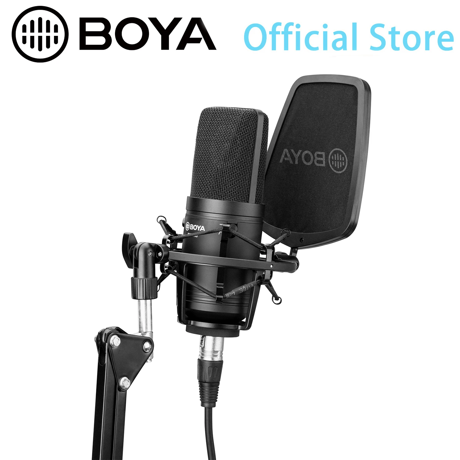 Boya Bym800/bym1000 Cardioid Diaphragm Condenser Microphone For Vocal