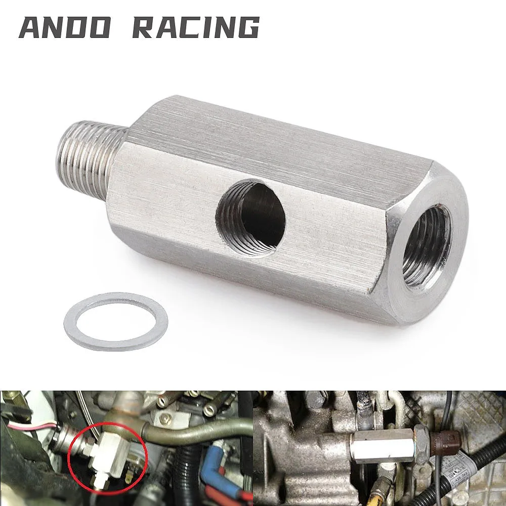Stainless steel 1/8'' BSPT Oil Pressure Sensor Tee to 1/8 NPT Adapter
