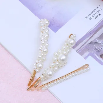 

10PCS Manmade Pearl Hair Clips Barrettes Bobby Pins Hair Pins for Ladies Girls (Assorted Pattern)