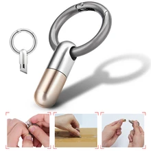 Миниатюрный режущий инструмент из нержавеющей стали многофункциональный EDC портативный маленькое кольцо для ключей кулон капсульный нож Карманный пилюли карабин