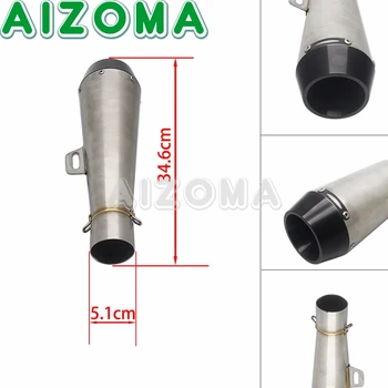 

Chrome Scooter Motorcycle ATV Exhaust Muffler Pipe 38-51mm For Honda Harley Chopper Street Bike Custom Slip on Silencer Pipes
