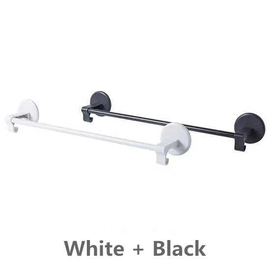 1 шт., нержавеющая сталь, стойка для ванной комнаты, вешалка для полотенец, держатель для ванной комнаты на полку кухонного шкафа, полка для хранения мелочей - Цвет: White and Black