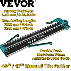 VEVOR – coupe carrelage manuel 40 "47", Machine professionnelle de découpe de sol en porcelaine, outil manuel, couteau à pousser, Guide Laser réglable 