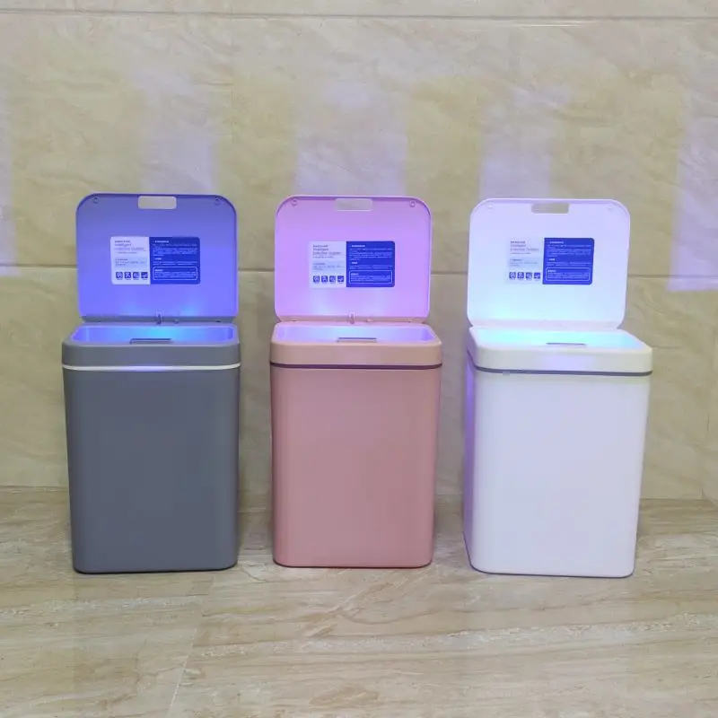 

Smart Europe Trash Bin Bedroom Standing Plastic Modern Trash Can Kitchen Poubelle De Cuisine Household Cleaning Tools BD50WB