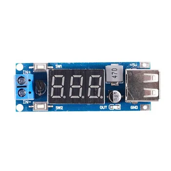 

DC-DC 4.5-40V to 5V 2A Step-down LED Voltmeter USB Buck Voltage Converter Module