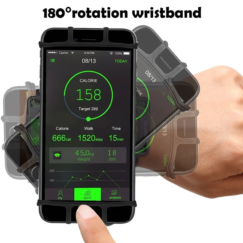 Cinturino da polso per telefono da corsa per iPhone 12 180 borsa girevole  per cinturino da polso Samsung cinturino da Jogging ciclismo borsa da  braccio per OPPO|Armbands| - AliExpress