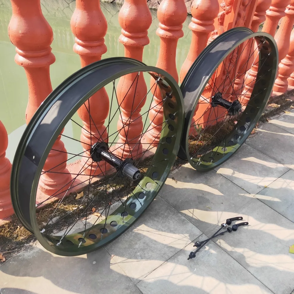 2 подшипника ступицы Kalosse 11 скоростей кассета 26*4,0 шины 80 мм ширина обода 36H Fat bike колеса 135/190 мм