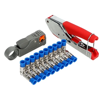 

NICEYARD Wire Stripping Pliers Kit Compression F Connector Tool Crimping Pliers Coaxial Cable Wire Stripper