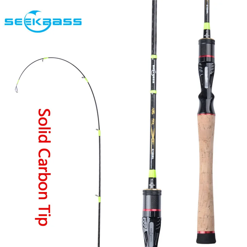 Seekbass L спиннинговое удилище с твердым наконечником 2 1 м 98 8 карбоновая удочка