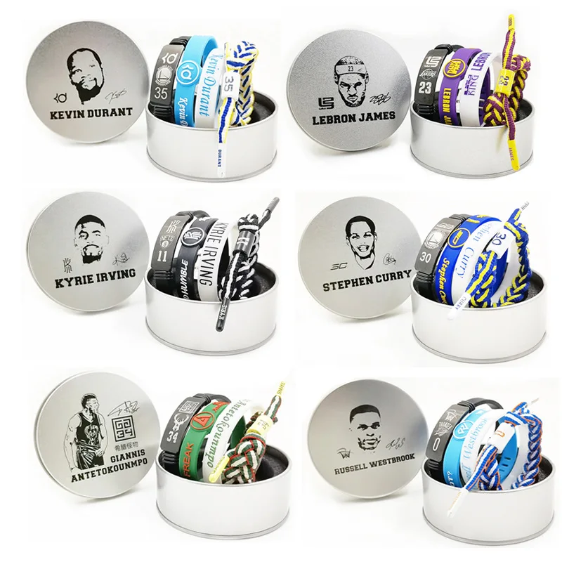4 Pieces/set NBA Basketball Superstar Kobe Jordan James Curry Harden Bracelet Wristband Gift Toy Birthday | Игрушки и хобби