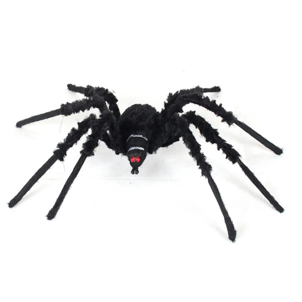 

Tricky Toy Decorative Kids Artificial Spider Foldable Bar Home Halloween Accessories Plush Simulation Fun Party