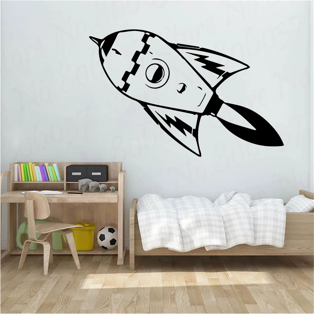 Luxuriant rocket Wall Stickers Home Furnishing Decorative Sticker For Bedroom Decoration Party Decor Wallpaper WL1594 | Дом и сад