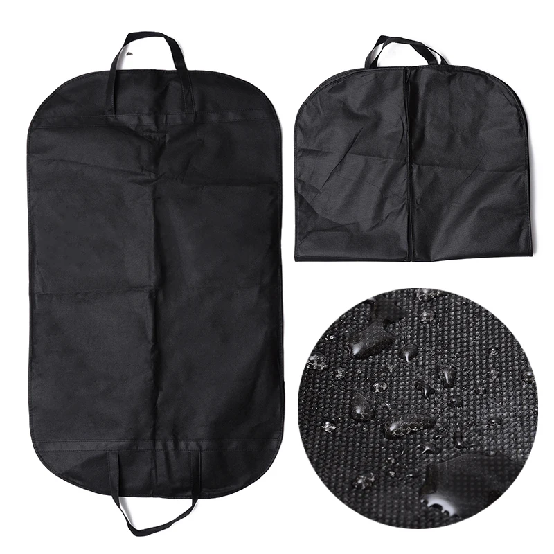 

New Black Suit Garment Bag Cover Non-Woven Fabrics Clothes Waterproof Storage Garment Bags For Home Travel Clothing Dust Covers