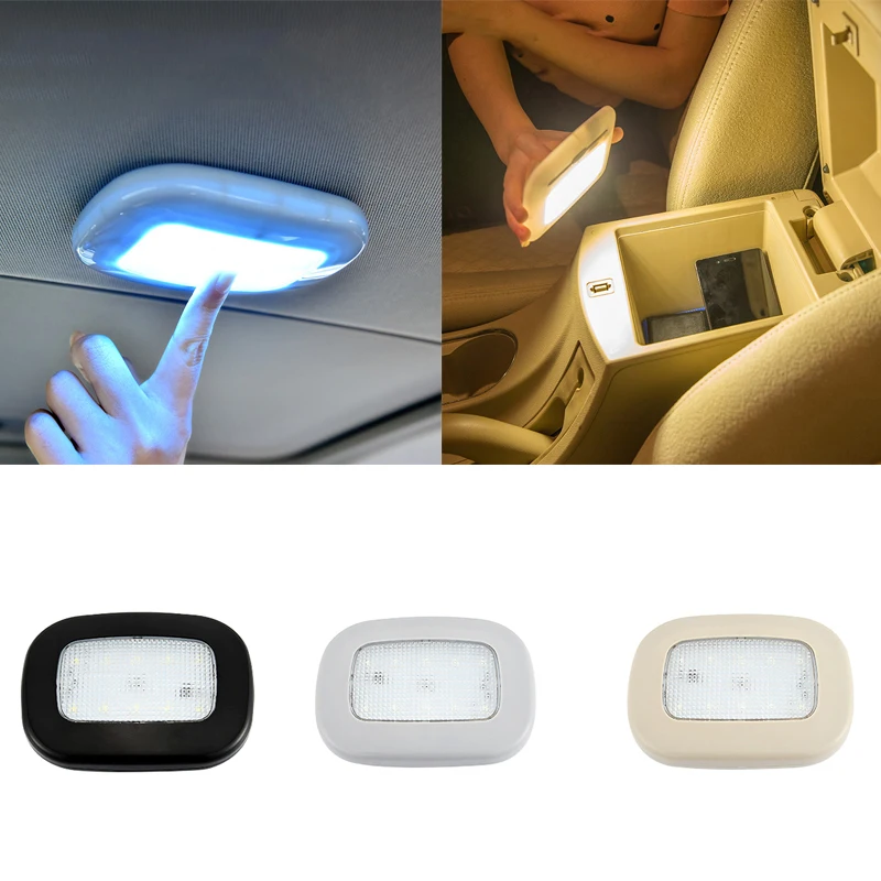 Universal USB Charging White LED Car Reading Light Interior Roof Doom Lamp Magnetic LED Car ...