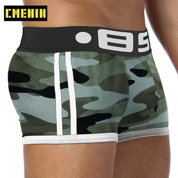 

BS Brand Men underwear boxers cueca male panties sexy shorts Men Camouflage Soft Underpants Knickers Shorts men trunks BS144