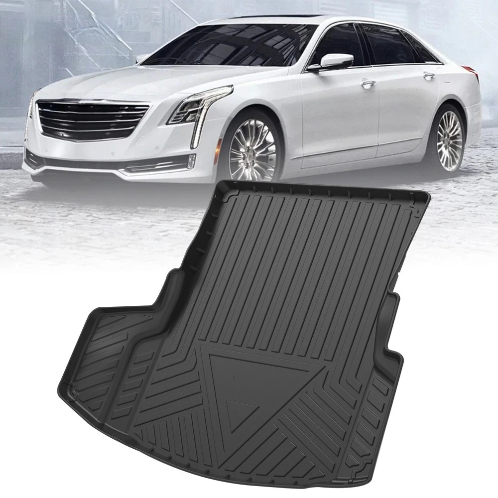 

TPE Trunk Mat For Cadillac CT6 2016 2017 2018-2020 Car Waterproof Non-Slip Custom Rubber 3D Cargo Liner Accessories