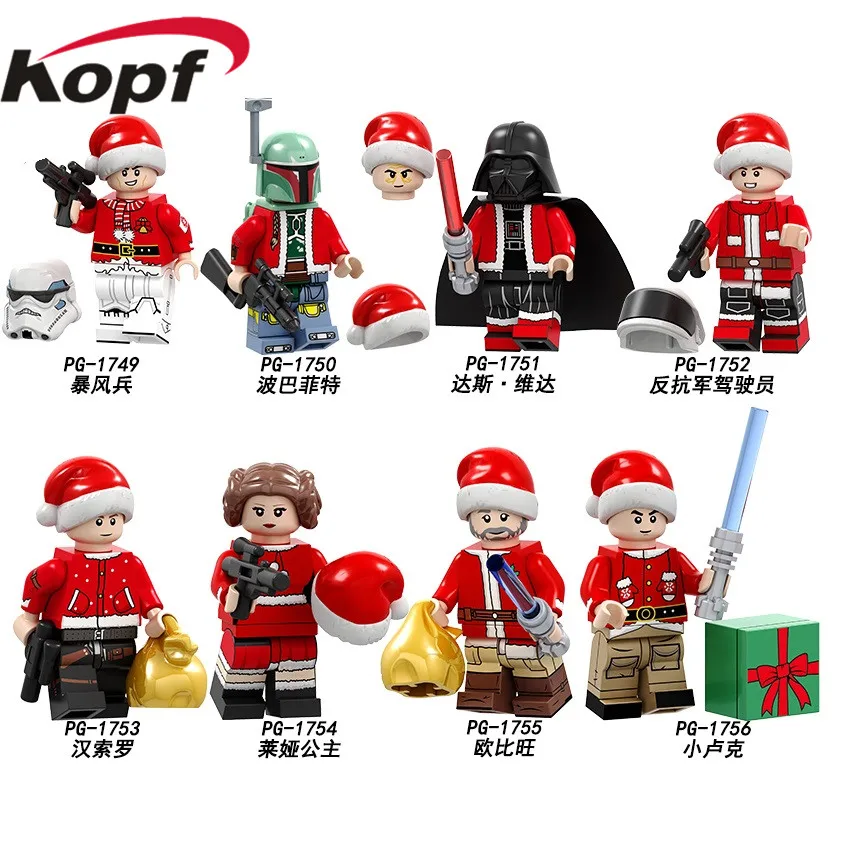 Одиночная фигурки строительные блоки Счастливого Рождества Trooper Das Vida кирпичи Фигурки игрушки-персонажи сказок для детей подарок PG8200