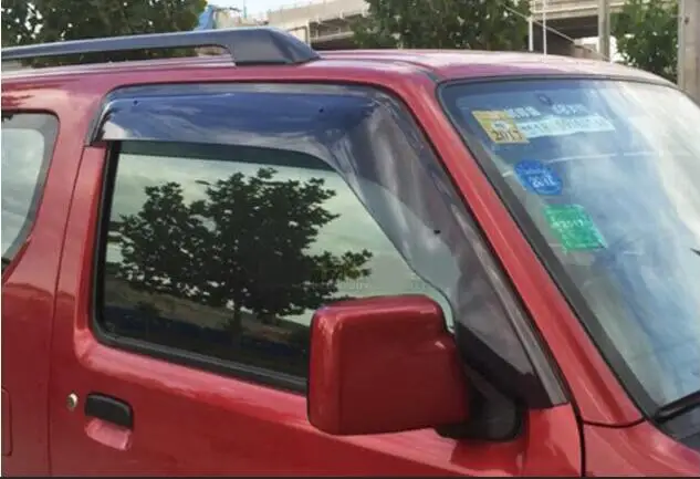 Окна visorsuit для Suzuki JIMNY переоборудование расширение и утолщение прозрачный пояс пряжки для окна дождь брови