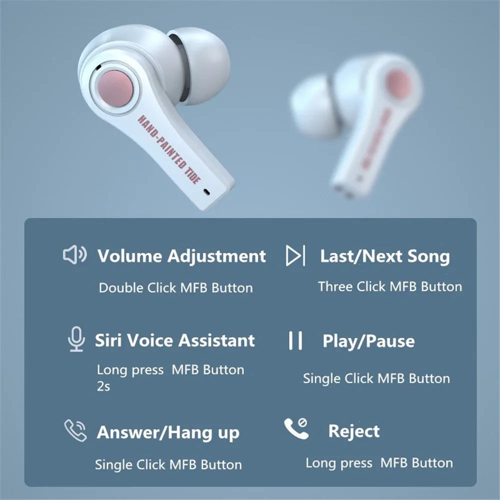 Tws Wireless Earphones Bluetooth 5 0 Microphone Headset Mini In Ear Automatic Pairing Handsfree Headset For Iphone