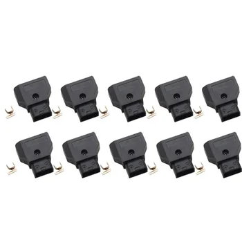 

10 Pack Male D-Tap Plug for BMCC BMPC DSLR Rig Battery Power Supply DIY (Black) Male D-tap Plug